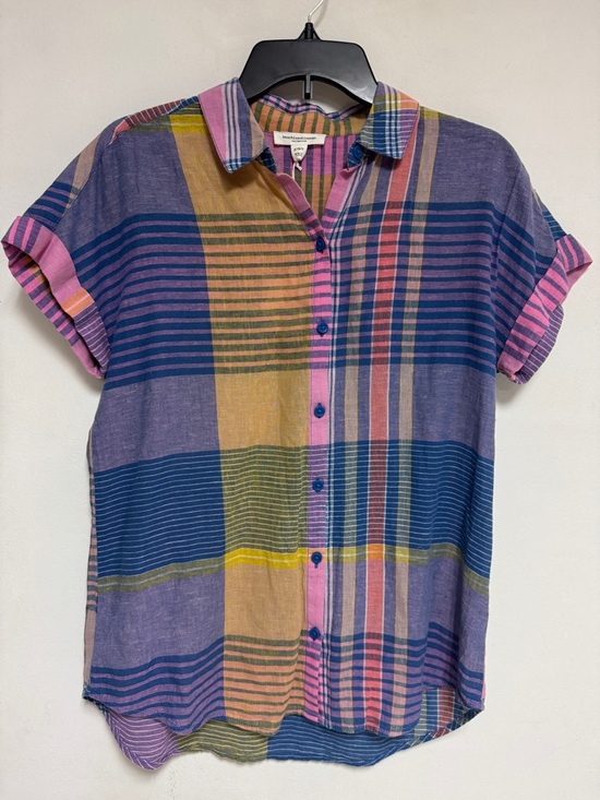 Unlisted Tops - Unlisted Multicolor Plaid Short-Sleeve Button Down